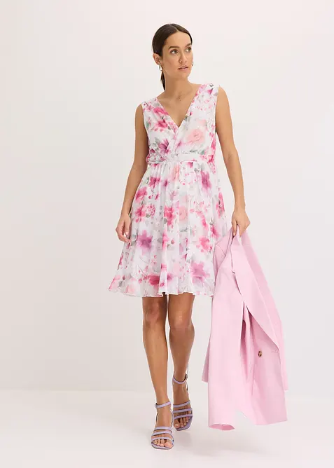 Mönstrad meshklänning, bonprix