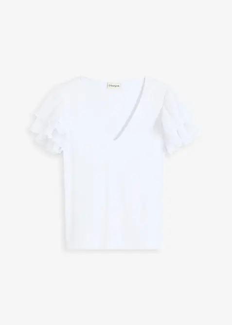 Topp med volanger, bonprix