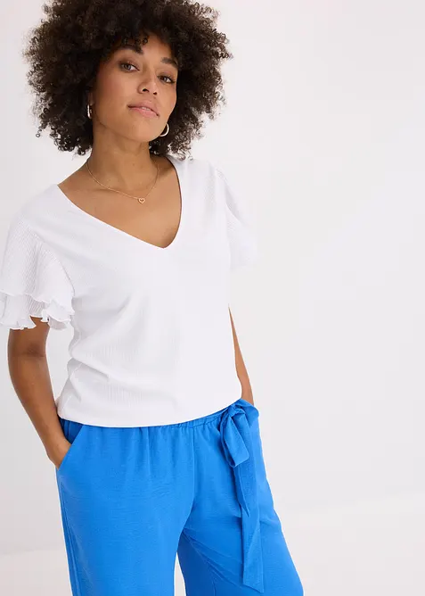 Topp med volanger, bonprix