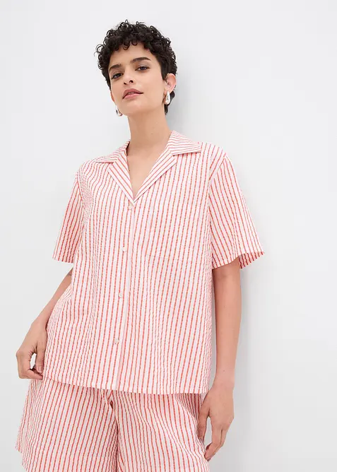 Skjortblus av ren bomull, bonprix