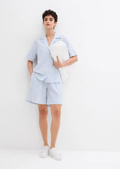 Skjortblus av ren bomull, bonprix