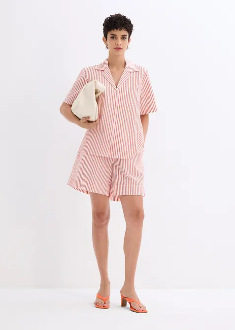 Skjortblus av ren bomull, bonprix