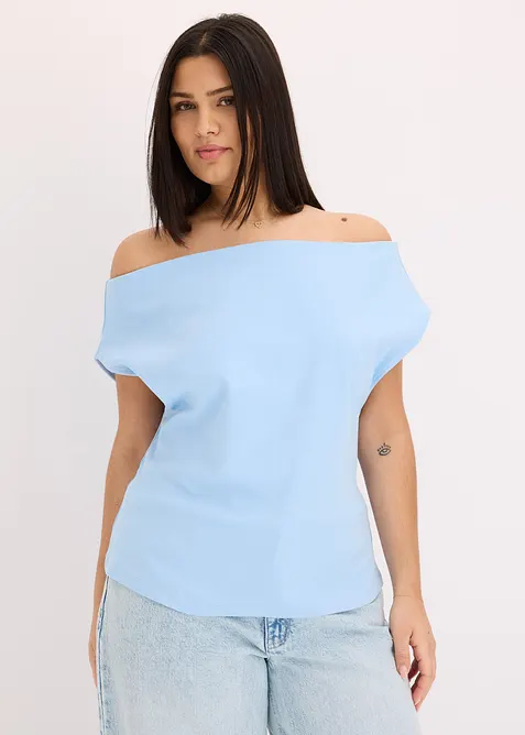 Off-shoulder-topp av ren ekologisk bomull, bonprix