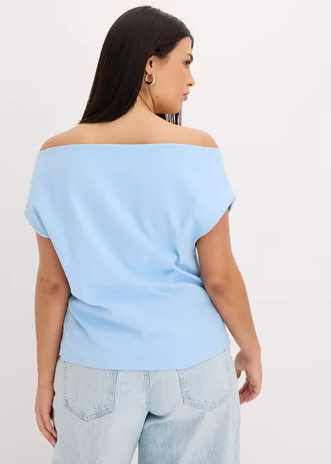 Off-shoulder-topp av ren ekologisk bomull, bonprix