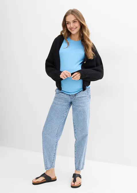 Ribbstickad mammatopp i ren ekologisk bomull (2-pack), bonprix