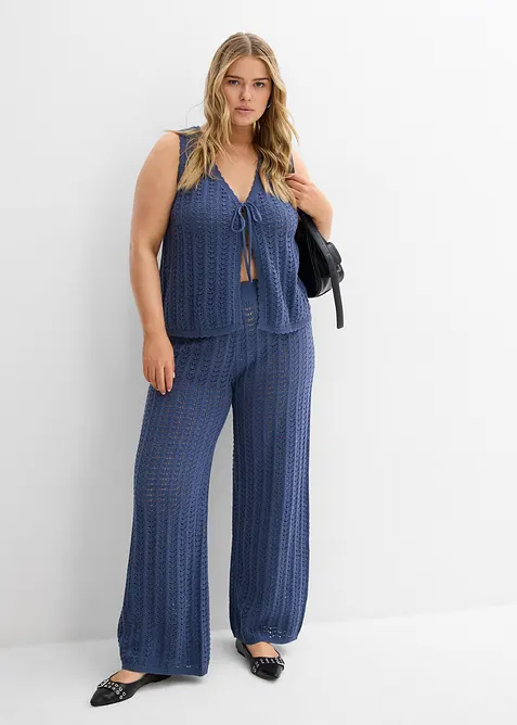 Stickad v&auml;st med h&aring;lm&ouml;nster, bonprix