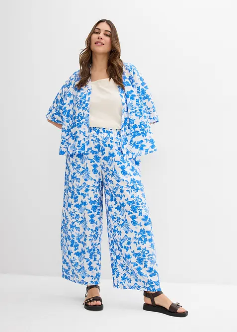 Culotter i böljande viskosmix, bonprix