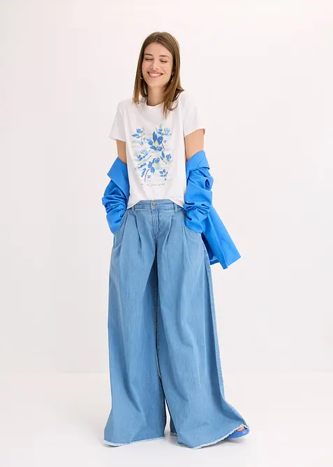 T-shirt i elastisk bomullsmix, bonprix