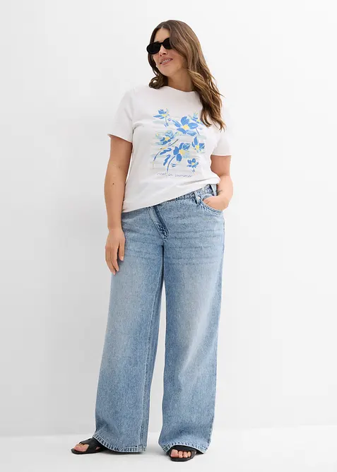 T-shirt i elastisk bomullsmix, bonprix