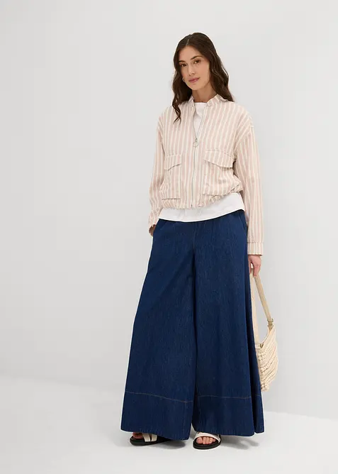 Bomberjacka i linnelook, bonprix