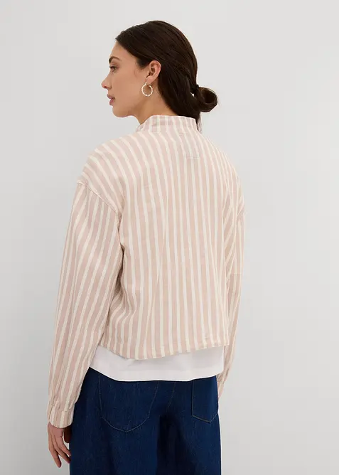 Bomberjacka i linnelook, bonprix