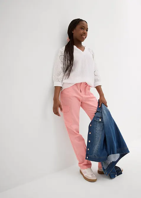 Blustunika för barn i luftig muslin, bonprix