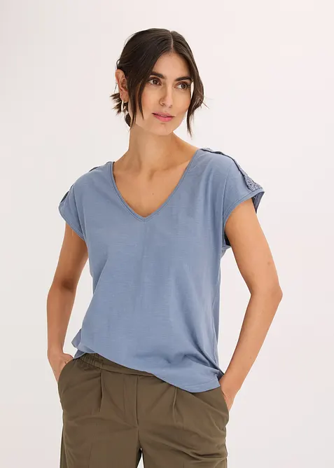 Topp med virkad infällning, bonprix