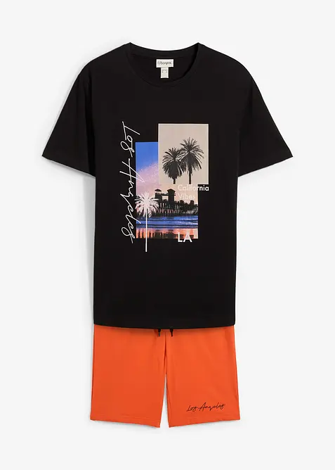 T-shirt och trik&aring;bermudas i bomull (2 delar), bonprix