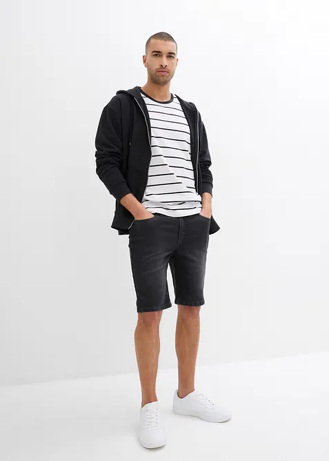 Stretchiga jeansshorts (2-pack), Regular Fit, bonprix