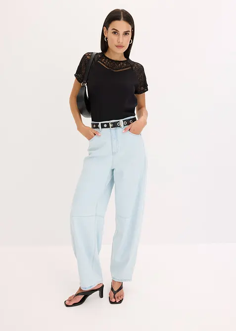 Topp med spets, bonprix