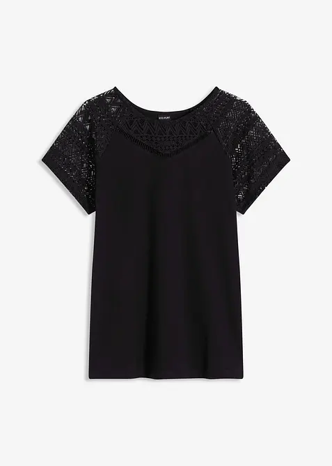 Topp med spets, bonprix