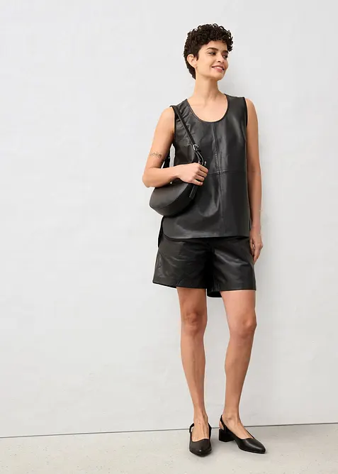 Linne med framstycke i lammnappa, bonprix