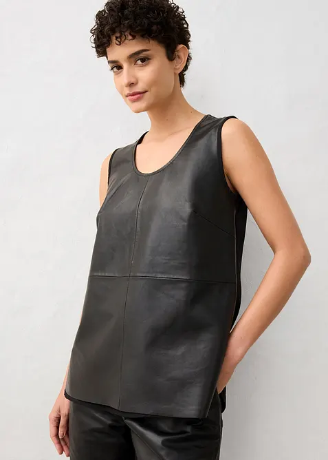 Linne med framstycke i lammnappa, bonprix