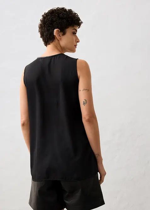 Linne med framstycke i lammnappa, bonprix