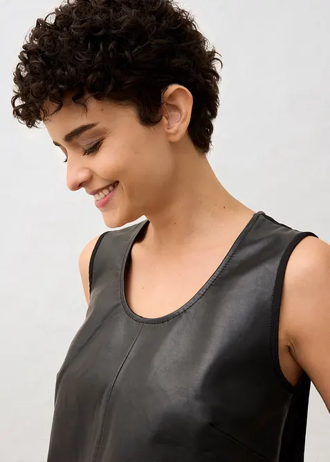 Linne med framstycke i lammnappa, bonprix