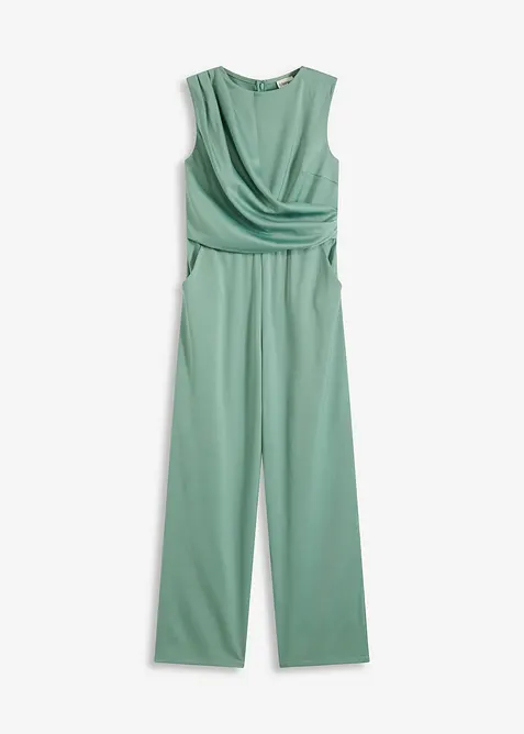 Jumpsuit i glansig satin, bonprix