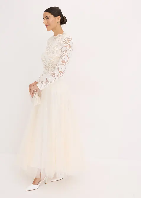 Maxikjol i skir tyll, bonprix