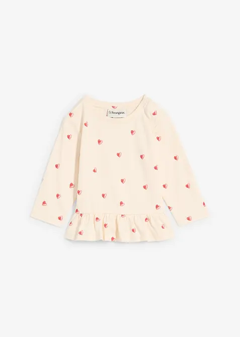 L&aring;ng&auml;rmad T-shirt f&ouml;r bebisar i ren ekologisk bomull, bonprix