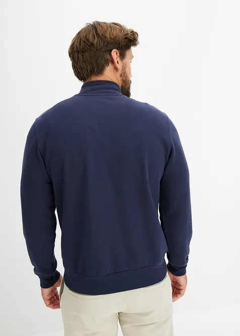 Sweatshirt med krage och kort dragkedja, bonprix