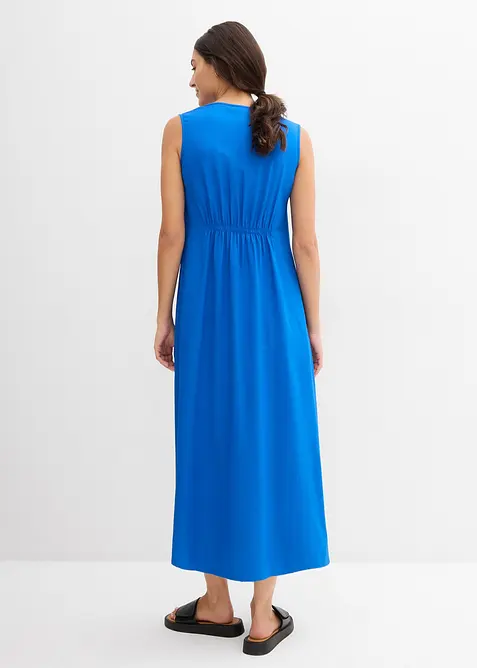 Klänning med axelband, av viskos med mjukt fall, bonprix