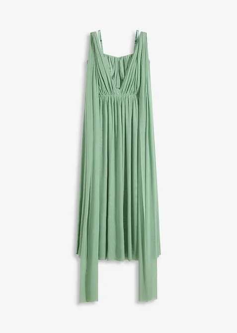 Aftonklänning i mesh som kan bäras på olika sätt, bonprix