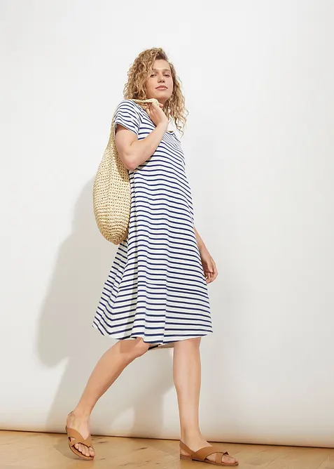 Kn&auml;l&aring;ng bomullskl&auml;nning i slubgar med fickor fickor, bonprix