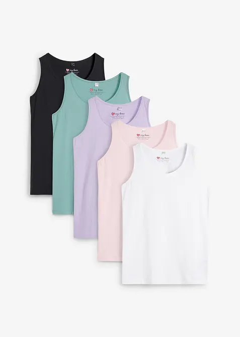 L&aring;ngt linne av bomull (5-pack), bonprix