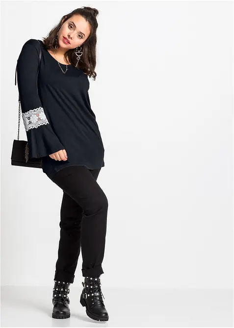 Stretchig twillbyxa, bonprix