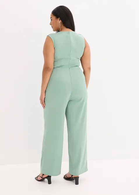 Jumpsuit i glansig satin, bonprix