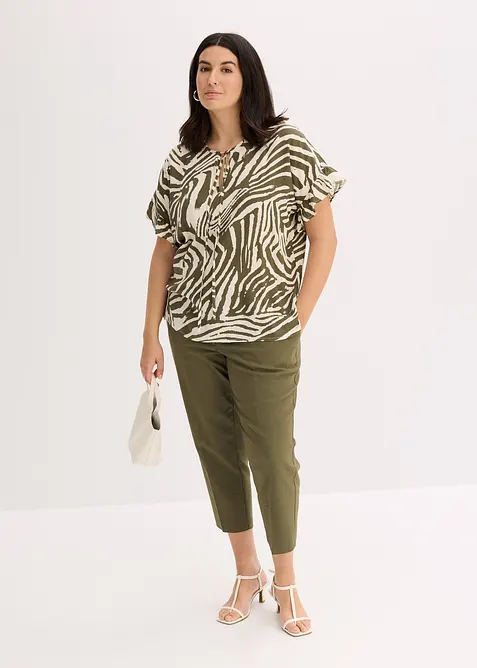 Avslappnad blustunika i viskos, bonprix