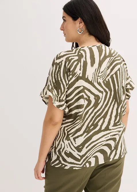 Avslappnad blustunika i viskos, bonprix