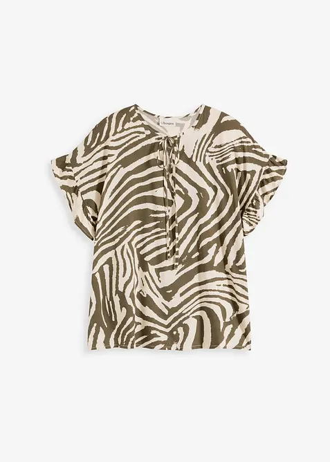 Avslappnad blustunika i viskos, bonprix