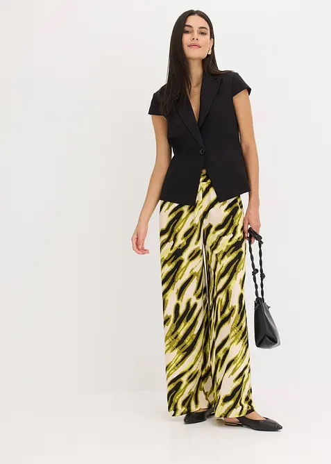 Kort&auml;rmad kavaj i bomullssatin, bonprix