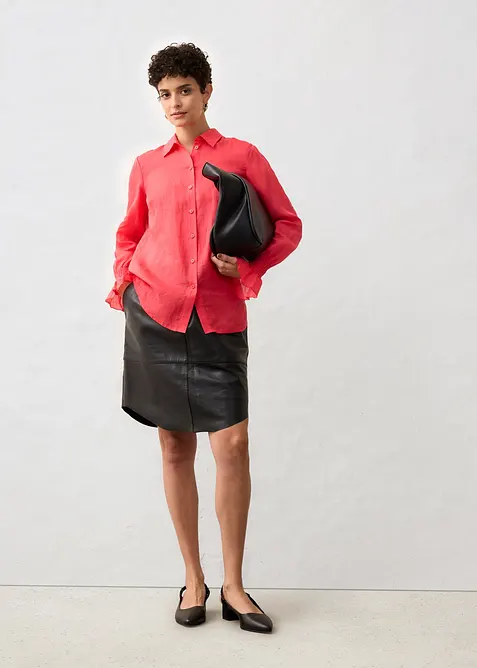 Skjortblus i rami, bonprix