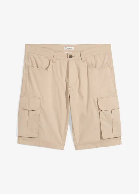 Stretchiga bermudashorts i cargostil, normal passform, bonprix