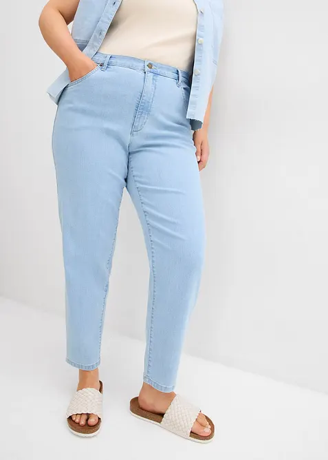 Stretch Mom Jeans High Waist, bonprix