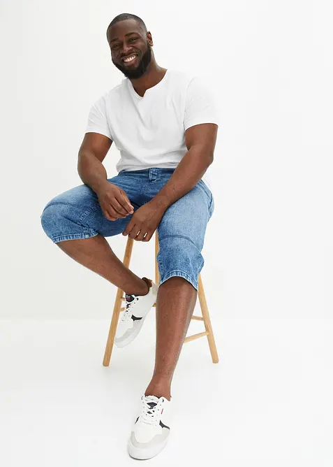 Long Stretch Jeans Bermudas, Regular Fit, bonprix