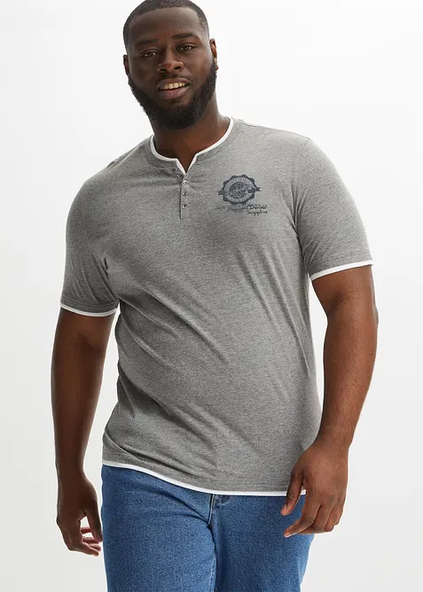 Kort&auml;rmad farfarstr&ouml;ja med bomull (2-pack), bonprix