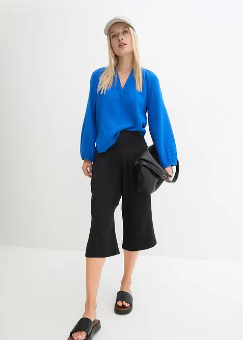 Capribyxa i mjuk muslin, bonprix