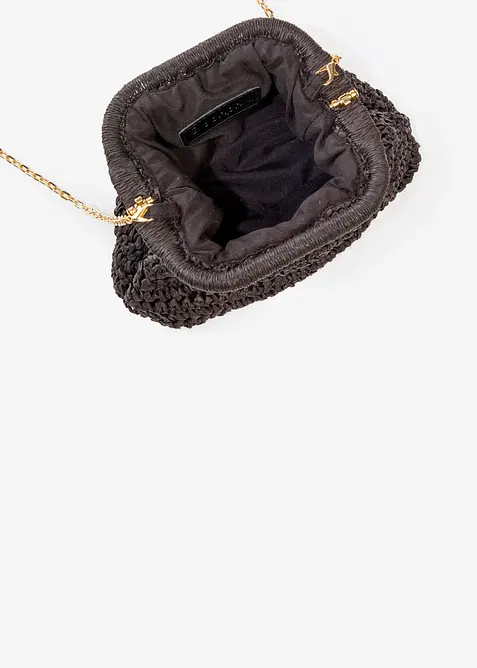 Axelremsväska med halmlook, bonprix