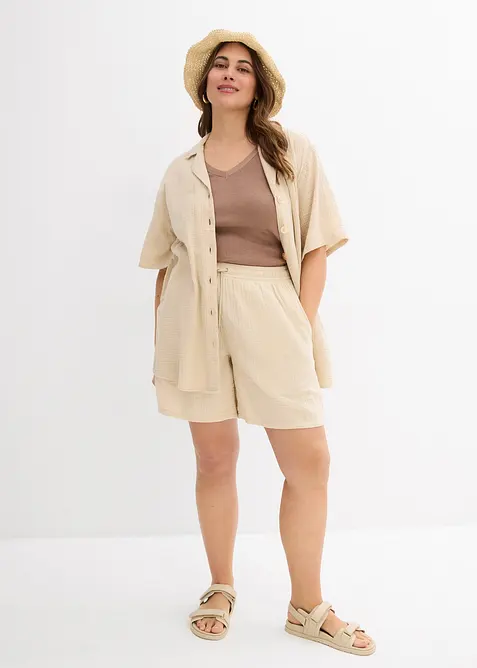 Skjortblus av muslin, bonprix