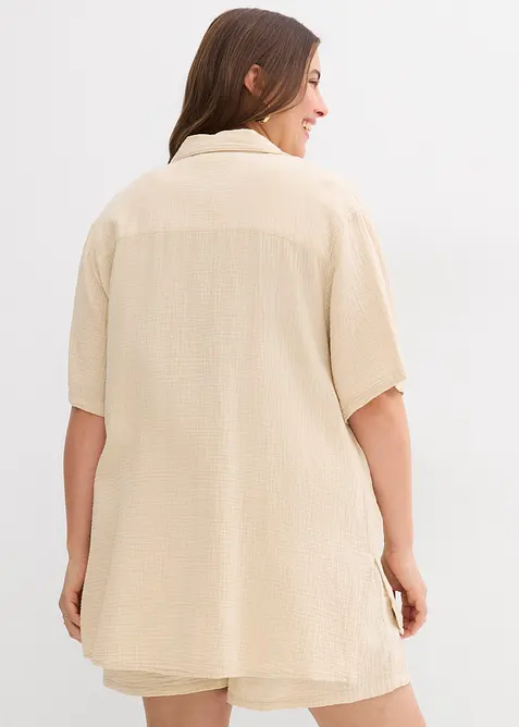 Skjortblus av muslin, bonprix