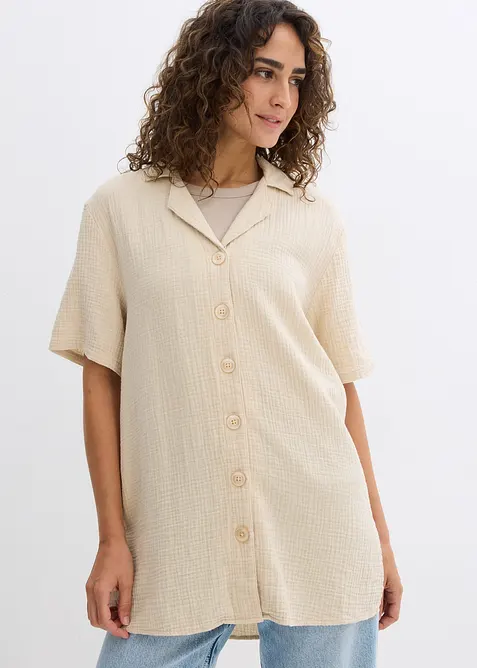 Skjortblus av muslin, bonprix