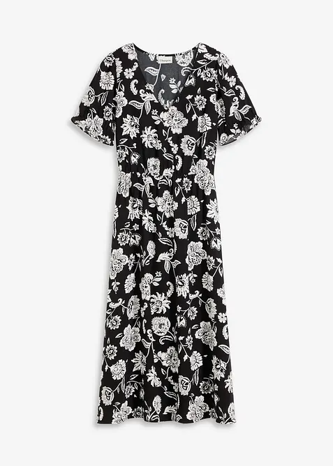 Mönstrad midiklänning, bonprix